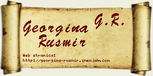 Georgina Rusmir vizit kartica